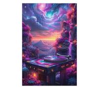 Puzzles for Adults 75x50cm/1000pcs Cosmic Turntable Vinyl Record Player Jigsaws for Adults Anti-Stress Toys Enhance Memory Fun at Home Activities, 75x50cm/1000pcs