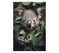 Puzzles for Adults 75x50cm/1000pcs Cute Koala in Leaves Jigsaws for Adults Brain Teaser Game Difficult Hard Challenging Game Gifts 75x50cm/1000pcs