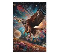 Puzzles for Adults 75x50cm/1000pcs Eagle in Cosmic Garden Puzzles for Adults Brain Teaser Game Perfect Decoration Unique Birthday And Xmas Gifts 75x50cm/1000pcs
