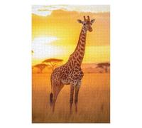 Puzzles for Adults 75x50cm/1000pcs Giraffe at Sunset Jigsaws for Adults Brain Teaser Game Difficult Hard Challenging Game Gifts 75x50cm/1000pcs