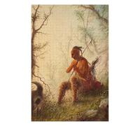 Puzzles for Adults 75x50cm/1000pcs Indian Hunter Resting Puzzle for Adults Brain Teaser Game Improve Memory Fun at Home Activities, 75x50cm/1000pcs