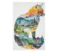 Puzzles for Adults 75x50cm/1000pcs Nature Shaped Fox Animals Teenagers Puzzles Toy Wall Decor Staycation Kill Time Christmas Birthday Gifts 75x50cm/1000pcs