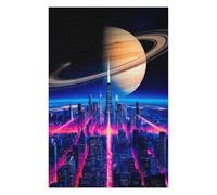 Puzzles for Adults 75x50cm/1000pcs Neon Skyline Universe Jigsaws for Adults Brain Teaser Game Difficult Hard Challenging Game Gifts 75x50cm/1000pcs