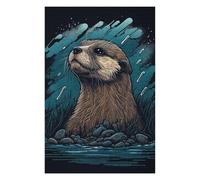 Puzzles for Adults 75x50cm/1000pcs Otter Water Teenagers Puzzles Toy Wall Decor Staycation Kill Time Christmas Birthday Gifts 75x50cm/1000pcs