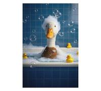 Puzzles for Adults 75x50cm/1000pcs Puzzles Duck in A Bubble Bath Jigsaw for Adults Relaxing Games Presents for Women Stress Reduction Gifts 75x50cm/1000pcs