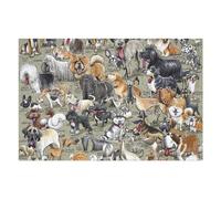 Puzzles for Adults 75x50cm/1000pcs Puzzles Explore 100+ Dog Breeds A Visual Guide to Canine Diversity Jigsaws for Adults Family Games But Fun And Humorous for Birthday, Chrismas 75x50cm/1000pcs