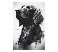 Puzzles for Adults 75x50cm/1000pcs Puzzles Flat Coated Retriever Ink Jigsaw for Adults Relaxing Games Presents for Women Stress Reduction Gifts 75x50cm/1000pcs