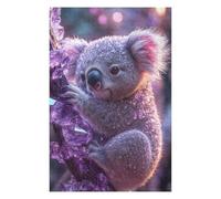 Puzzles for Adults 75x50cm/1000pcs Puzzles Koala with Purple Crystals Jigsaw for Adults Relaxing Games Presents for Women Stress Reduction Gifts 75x50cm/1000pcs