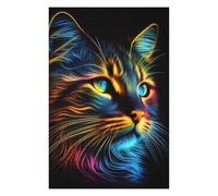 Puzzles for Adults 75x50cm/1000pcs Puzzles Neon Cat Portrait -6 Jigsaw for Adults Relaxing Games But Fun And Humorous Deal As Gifts for The Whole Family 75x50cm/1000pcs