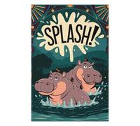 Puzzles for Adults 75x50cm/1000pcs Puzzles Playful Hippo Splash Jigsaw for Adults Relaxing Games Presents for Women Stress Reduction Gifts 75x50cm/1000pcs