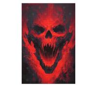 Puzzles for Adults 75x50cm/1000pcs Puzzles Red Demon Skull Jigsaw for Adults Relaxing Games Presents for Women Stress Reduction Gifts 75x50cm/1000pcs
