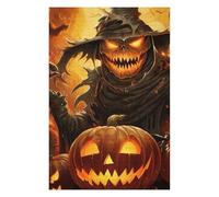 Puzzles for Adults 75x50cm/1000pcs Puzzles Scary Halloween Scarecrow Pumpkins Jigsaw for Adults Relaxing Games Presents for Women Stress Reduction Gifts 75x50cm/1000pcs