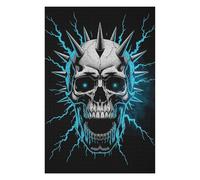 Puzzles for Adults 75x50cm/1000pcs Puzzles Spiked Skull with Lightning Jigsaw for Adults Relaxing Games Presents for Women Stress Reduction Gifts 75x50cm/1000pcs