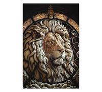 Puzzles for Adults 75x50cm/1000pcs Puzzles Stained Glass Lion Art 2 Jigsaw for Adults Relaxing Games Presents for Women Stress Reduction Gifts 75x50cm/1000pcs