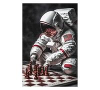 Puzzles for Adults 75x50cm/1000pcs Puzzles US Astronaut Playing Chess Jigsaw for Adults Relaxing Games Presents for Women Stress Reduction Gifts 75x50cm/1000pcs