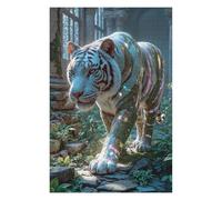 Puzzles for Adults 75x50cm/1000pcs Puzzles White Tiger in Ancient Ruins Jigsaw for Adults Relaxing Games Presents for Women Stress Reduction Gifts 75x50cm/1000pcs