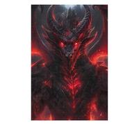 Puzzles for Adults 75x50cm/1000pcs Red Fiery Evil Dragon Jigsaws for Adults Brain Teaser Game Difficult Hard Challenging Game Gifts 75x50cm/1000pcs