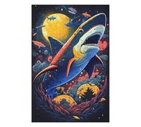 Puzzles for Adults 75x50cm/1000pcs Shark in Space -1 Adult Jigsaw Puzzle Hands-on Game Precision Cutting Challenging Game Gifts 75x50cm/1000pcs