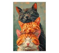 Puzzles for Adults 75x50cm/1000pcs Three Sleeping Cats Teenagers Puzzles Toy Wall Decor Staycation Kill Time Christmas Birthday Gifts 75x50cm/1000pcs