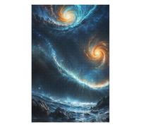 Puzzles for Adults 75x50cm/1000pcs Two Galaxies Collide Jigsaws for Adults Brain Teaser Game Difficult Hard Challenging Game Gifts 75x50cm/1000pcs