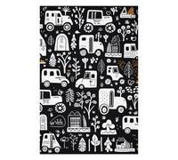 Puzzles for Adults 75x50cm/1000pcs Vehicles in Nature Doodle Puzzles for Adults Brain Teaser Game Perfect Decoration Unique Birthday And Xmas Gifts 75x50cm/1000pcs