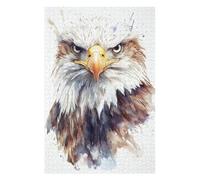 Puzzles for Adults 75x50cm/1000pcs Watercolor Bald Eagle Portrait Jigsaws for Adults Brain Teaser Game Difficult Hard Challenging Game Gifts 75x50cm/1000pcs