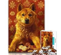 Puzzles for Adults Abstract Shiba Inu 1000 Piece Jigsaw Puzzles for Teenagers Gifts,Toys Educational Games Stress Relieving Wall Decoration 26x38cm