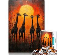 Puzzles for Adults African Animals Jigsaw Puzzles for Adults 1000 Piece,Fun Activity for Home, Rainy Days Toys, Birthday Gifts 50x75cm