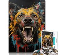 Puzzles for Adults African Hyena Puzzles for Teenagers 1000 Pieces,Relax Games Is Ideal As A Gift for The Whole Family (26x38cm)