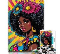 Puzzles for Adults African Woman Adult Jigsaw Puzzles 1000 Pieces,Family Game Stress Reliever Difficult Challenge Great Gifts And Toys 26x38cm