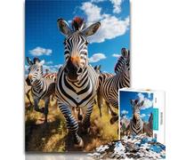 Puzzles for Adults African Zebra 1000 Piece Jigsaw Puzzles for Teenagers,Educational Games Home Decoration Deal As Gifts for The Whole Family 75x50cm