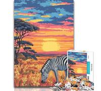 Puzzles for Adults African Zebra Adult Jigsaws 1000 Pieces Difficult,Toys Educational Games Stress Relieving Artists Collection, Fine Art 26x38cm