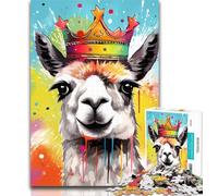 Puzzles for Adults Alpaca Jigsaws Puzzles 1000 Pieces for Teenagers Gifts,Family Games Christmas Birthday Gifts 75x50cm