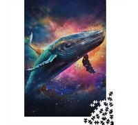 Puzzles for Adults And Colorful Blue Whale 500 Piece Jigsaw Puzzle Game Wooden Puzzle for Adults & for Age 18 And Up Brain Teaser Game 500pcs (52x38cm)