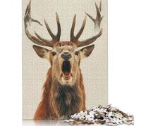 Puzzles for Adults And Deer with Big Antlers 1000 Piece Jigsaw Puzzle Game Paper Puzzle for Adults & for Age 18 And Up Brain Teaser Game 38x26cm/1000pcs