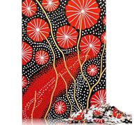 Puzzles for Adults And Floral Dot Display 1000 Piece Jigsaw Puzzle Game Wooden Puzzle for Adults & for Age 18 And Up Brain Teaser Game 1000pcs (75x50cm)