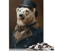 Puzzles for Adults And Gentleman Polar Bear 1000 Piece Jigsaw Puzzle Game Wooden Puzzle for Adults & for Age 18 And Up Brain Teaser Game 1000pcs (75x50cm)