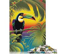 Puzzles for Adults And Keel Billed Toucan 1000 Piece Jigsaw Puzzle Game Wooden Puzzle for Adults & for Age 18 And Up Brain Teaser Game 1000pcs (75x50cm)