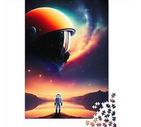 Puzzles for Adults And Space Astronaut1 500 Piece Jigsaw Puzzle Game Wooden Puzzle for Adults & for Age 18 And Up Brain Teaser Game 500pcs (52x38cm)