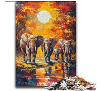 Puzzles for Adults And Teenagers African Animal Elephant Decompressing Intellectual Educational Toy Great Gifts And Toys 70x100cm