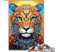 Puzzles for Adults And Teenagers African Leopard,Help The Brain Exercise Addictive Toys to Cultivate Patience Perfect Decoration 38x26cm