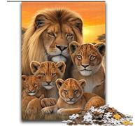Puzzles for Adults And Teenagers African Lion Family Educational Games Home Decoration Artists Collection, Fine Art 70x100cm