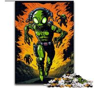 Puzzles for Adults And Teenagers Alien Zombie Attack, Family Game Stress Reliever Difficult Challenge A Work of Art for Ages 14+ (Size 50x75cm)