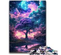 Puzzles for Adults And Teenagers Amazing Neon Fantasy Nature 1000 Pieces for Adults,Fun Games Every Piece Is Unique - Challenging Family Fun Game (38x26cm)