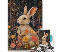 Puzzles for Adults And Teenagers Animal Rabbit,Educational Family Game Wall Decoration Unique Birthday And Xmas Gifts (75x50cm)