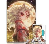 Puzzles for Adults And Teenagers Anime Fox Girl Puzzles for Teenagers,Stress Reliever Difficult Challenge Secret Santa Gifts (size 38x26cm)