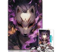 Puzzles for Adults And Teenagers Anime Fox Mask Boy, Family Fun,is Ideal As A Gift for The Whole Family Suitable for And 14 38x26cm