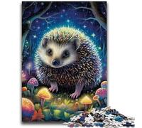 Puzzles for Adults And Teenagers Art Hedgehog Teenager Jigsaw,Stress Reliever Difficult Challenge Unique Home Decor And Gifts (38x26cm)