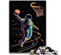 Puzzles for Adults And Teenagers Astronaut Shooting Basketball Stress Reliever Difficult Challenge Deal As Gifts for The Whole Family 50x75cm