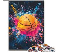 Puzzles for Adults And Teenagers Basketball Shooting,Stress Reliever Staycation Kill Time with Matching Poster And Trivia Sheet 70X100cm